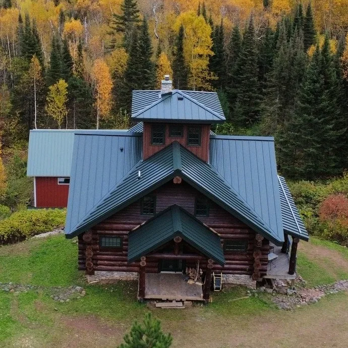 Collins Roofing — hartford green metal install in Grand Marais, MN